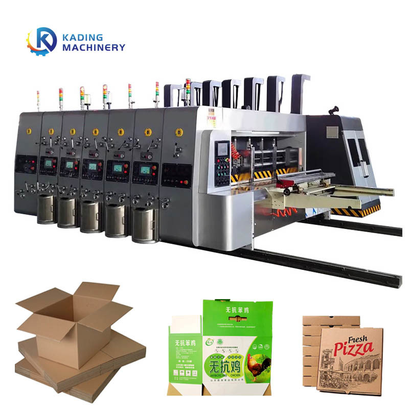 Automatyczna maszyna do drukowania pudełek z tektury falistej z krawędzią wiodącą do produkcji pudełek po pizzy