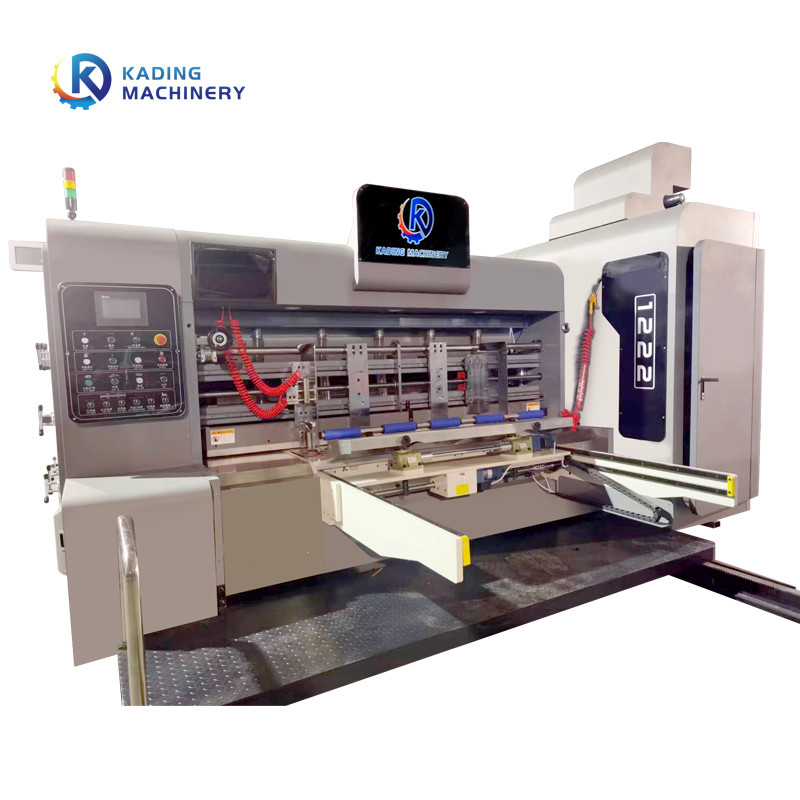 Drukarka z kartonu falistego z serwo silnikiem z rotary slotting die cutter