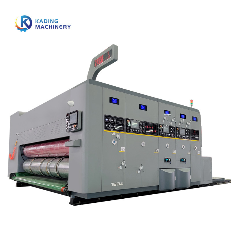 Drukarka z kartonu falistego z serwo silnikiem z rotary slotting die cutter